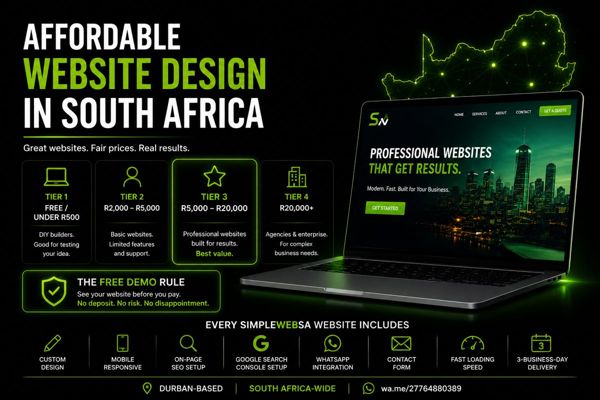 Affordable Website Design in South Africa: What You Actually Get for Your Money in 2026