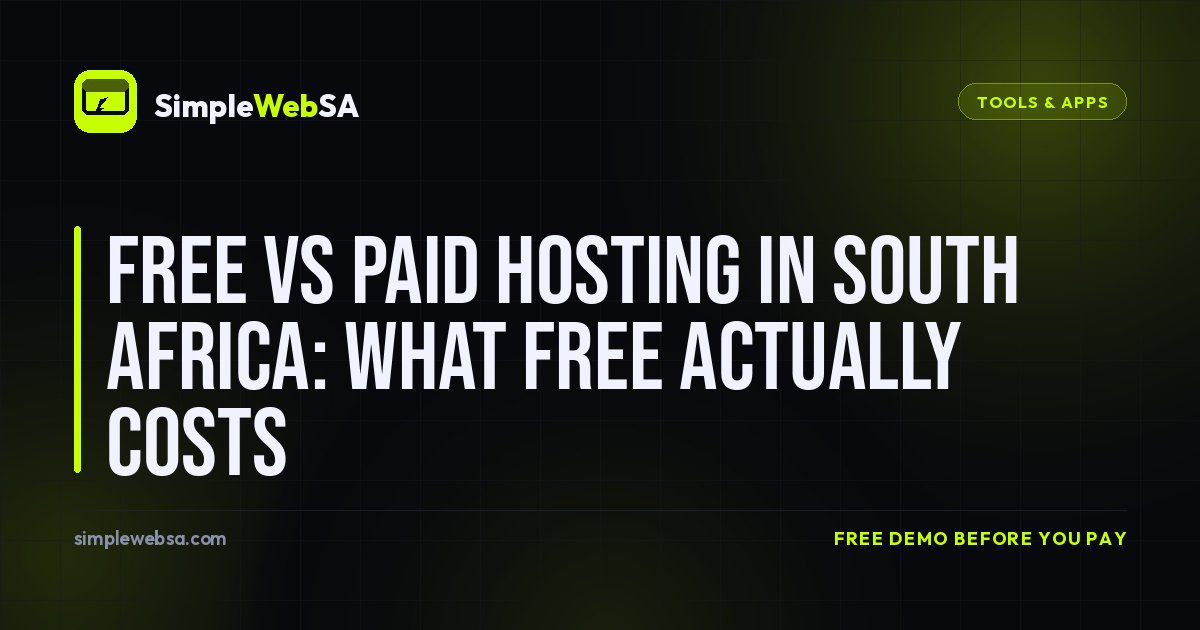 Free vs Paid Hosting in South Africa: What Free Actually Costs
