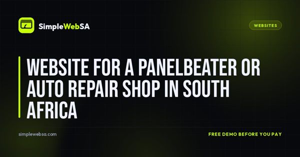 Website for a Panelbeater or Auto Repair Shop in South Africa