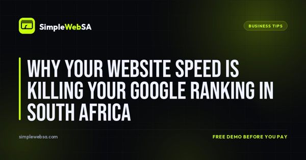 Why Your Website Speed Is Killing Your Google Ranking in South Africa